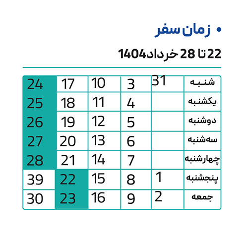 تور تونس 22 تا 28 خرداد